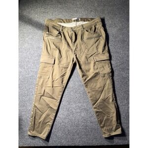 Sandpiper Mens Olive Green Cargo Pants Multi Pocket Utility Trousers Size 22